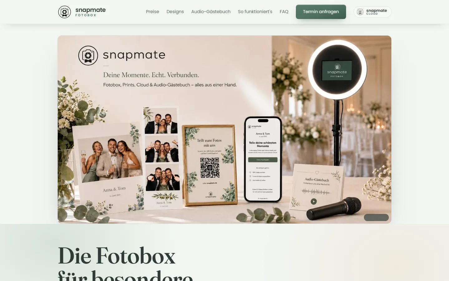 Vorschau der Website von snapmate